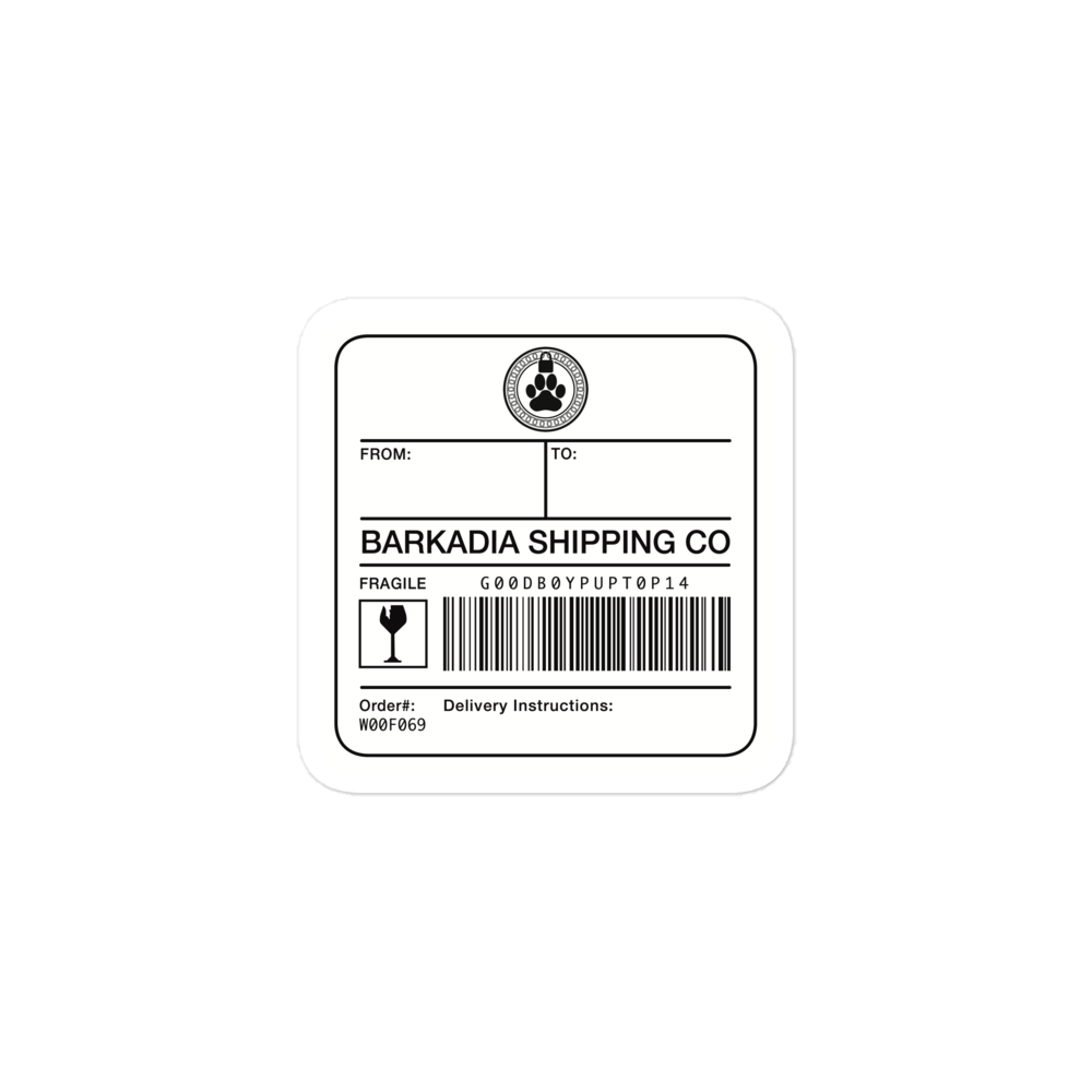 Barkadia Shipping Co. Label Sticker