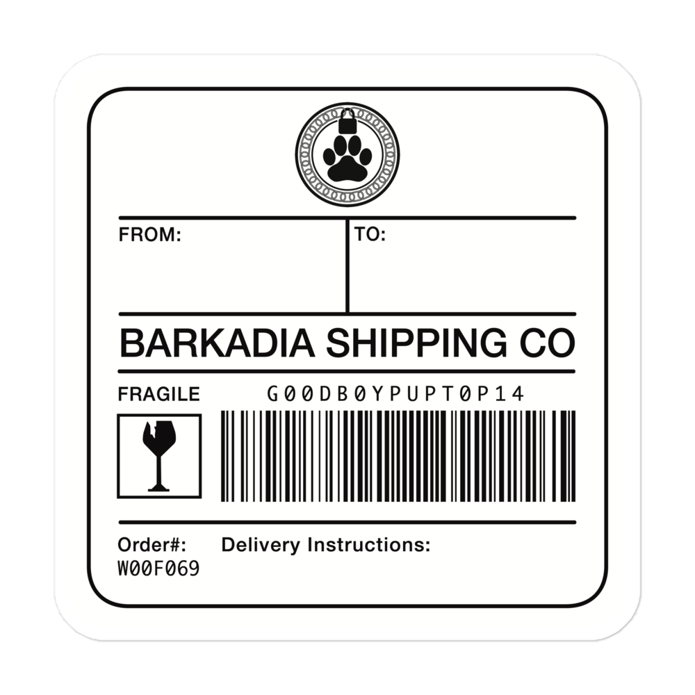 Barkadia Shipping Co. Label Sticker